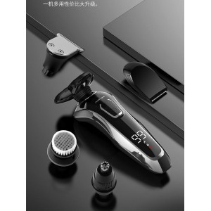 Electric shaver 4D digital display rechargeable shaver multifunctional men's three head shaver water washing