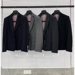 TB wool suit coat double slit two button slim fit men's business leisure