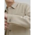 Spring new imported hollow yarn with wrinkles short tooling jacket men's casual lapel spring and autumn men's jacket